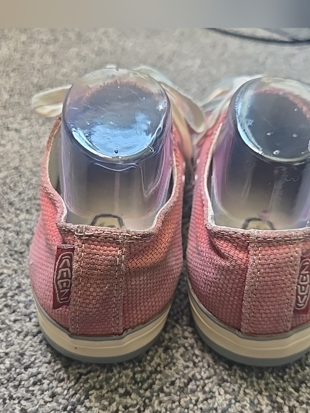 Keen women's Colorado lace up canvas shoes coral/gray size 9.5 - Picture 4 of 11